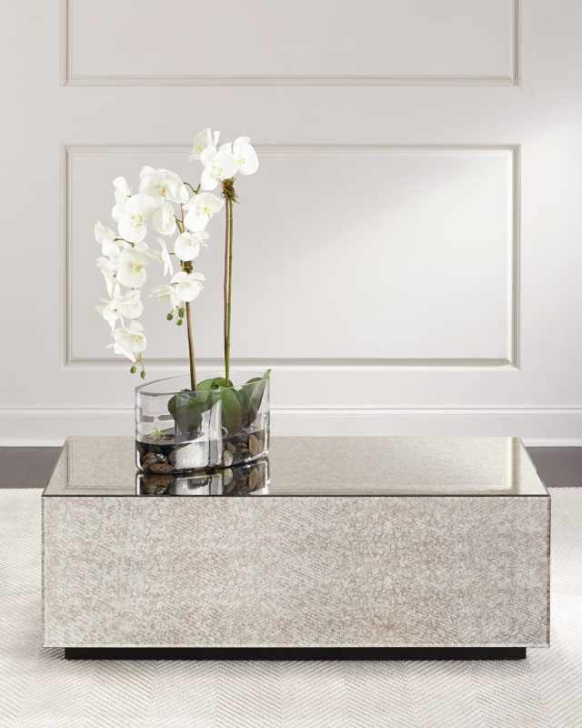 Antique Mirrored Block Coffee Table